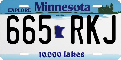MN license plate 665RKJ