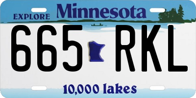 MN license plate 665RKL