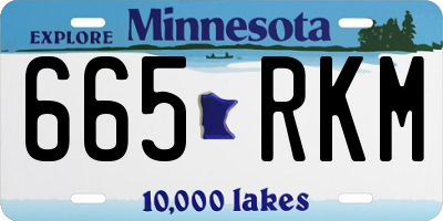 MN license plate 665RKM