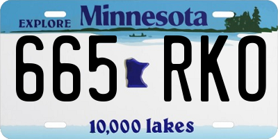MN license plate 665RKO