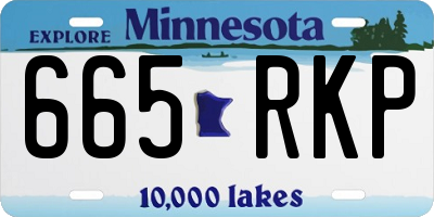 MN license plate 665RKP
