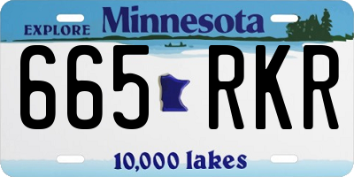 MN license plate 665RKR
