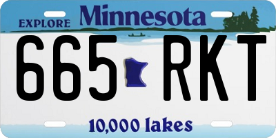 MN license plate 665RKT
