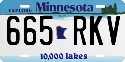 MN license plate 665RKV