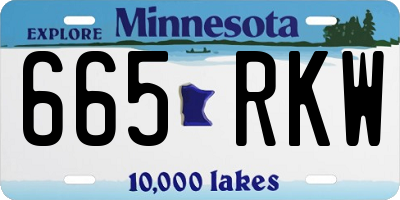 MN license plate 665RKW
