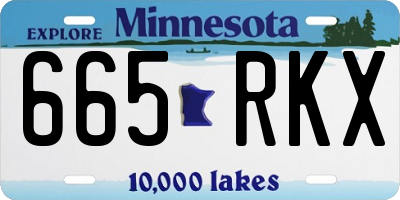 MN license plate 665RKX