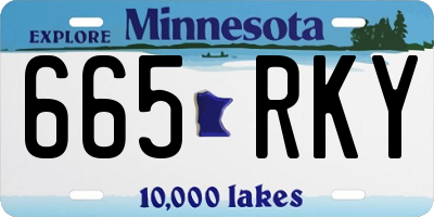 MN license plate 665RKY