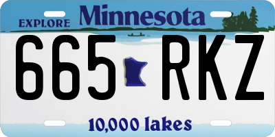 MN license plate 665RKZ