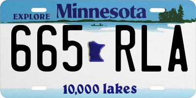 MN license plate 665RLA