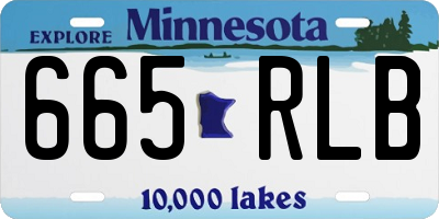 MN license plate 665RLB