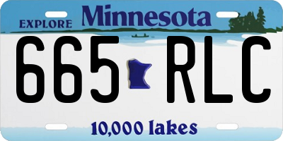 MN license plate 665RLC