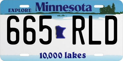 MN license plate 665RLD