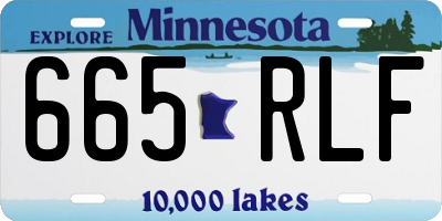 MN license plate 665RLF