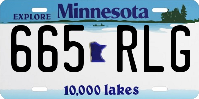 MN license plate 665RLG
