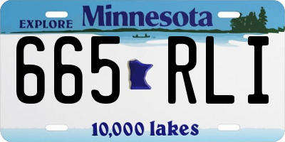 MN license plate 665RLI