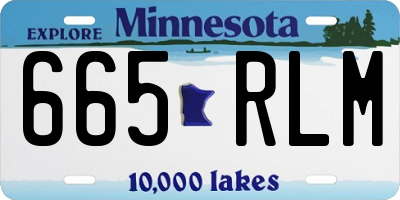 MN license plate 665RLM