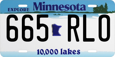 MN license plate 665RLO