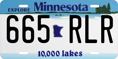 MN license plate 665RLR