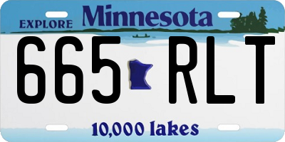 MN license plate 665RLT