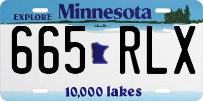 MN license plate 665RLX