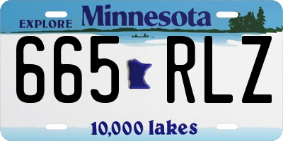 MN license plate 665RLZ