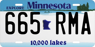 MN license plate 665RMA
