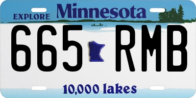 MN license plate 665RMB