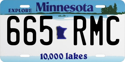 MN license plate 665RMC