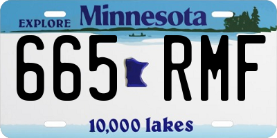 MN license plate 665RMF