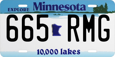 MN license plate 665RMG