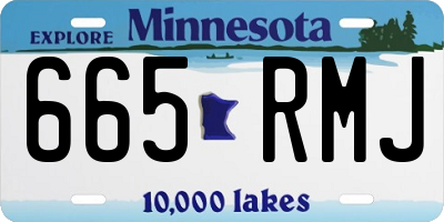 MN license plate 665RMJ