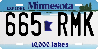 MN license plate 665RMK