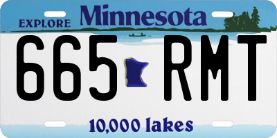 MN license plate 665RMT
