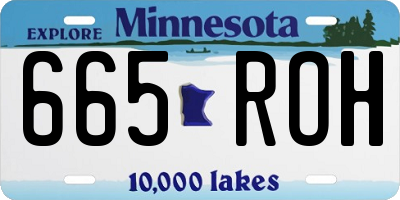 MN license plate 665ROH