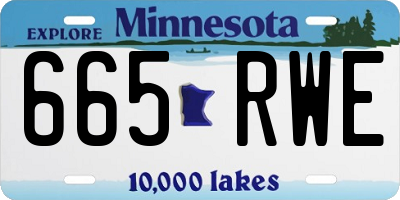 MN license plate 665RWE