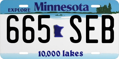 MN license plate 665SEB