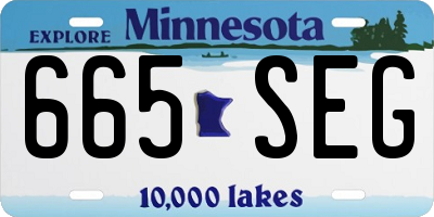 MN license plate 665SEG