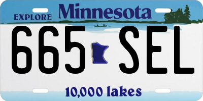 MN license plate 665SEL