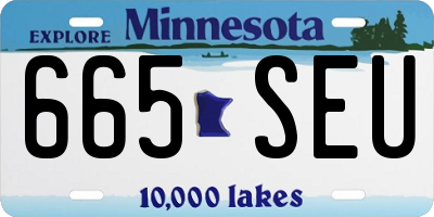 MN license plate 665SEU