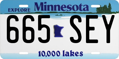 MN license plate 665SEY