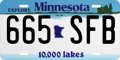 MN license plate 665SFB