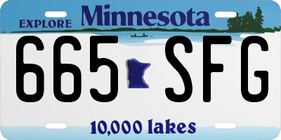 MN license plate 665SFG