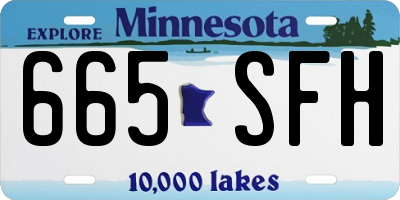 MN license plate 665SFH