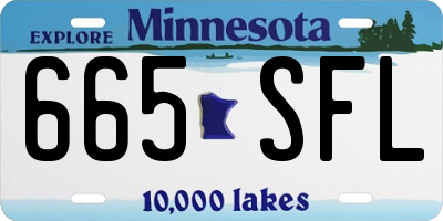 MN license plate 665SFL