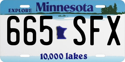 MN license plate 665SFX