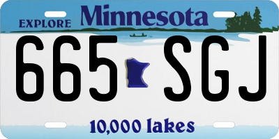 MN license plate 665SGJ