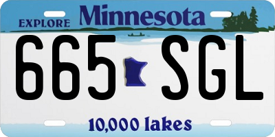 MN license plate 665SGL