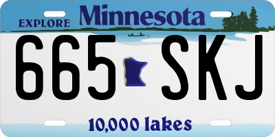 MN license plate 665SKJ