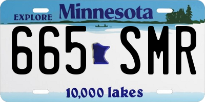 MN license plate 665SMR