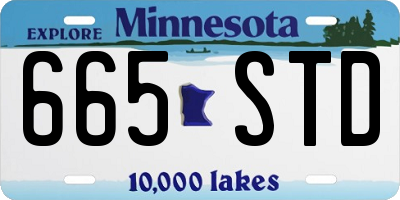 MN license plate 665STD